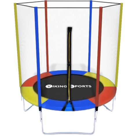 Trampolín - 183 cm - con red de seguridad - arcoíris