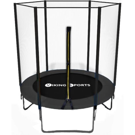Trampolín - 183 cm - con red de seguridad - negro