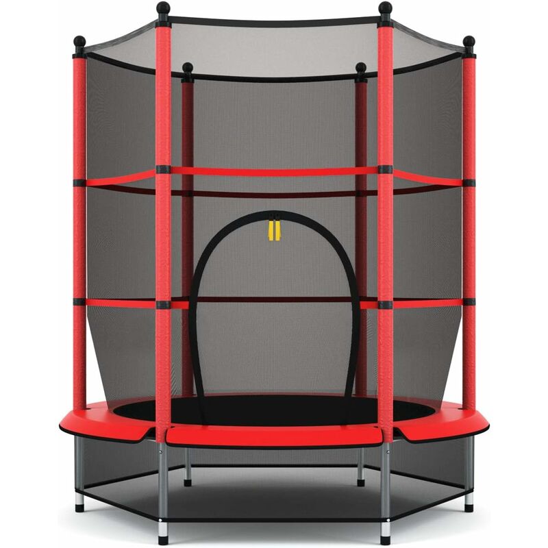 

Trampolín de Ø140cm Cama Elástica de Jardín Trampolín para Niños con Red de Protección para Exterior Inteiror Patio