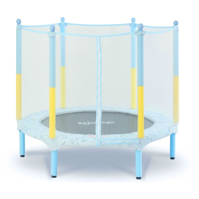 Trampoline Ø130cm ‎Rond Bleu Lejump BabyBleu petit trampoline pour enfants