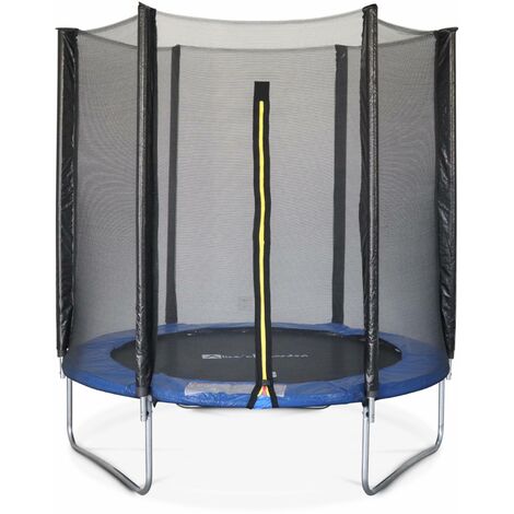 Trampoline Ø180cm - Cassiopée bleu avec son filet de protection - Trampoline de jardin 2m