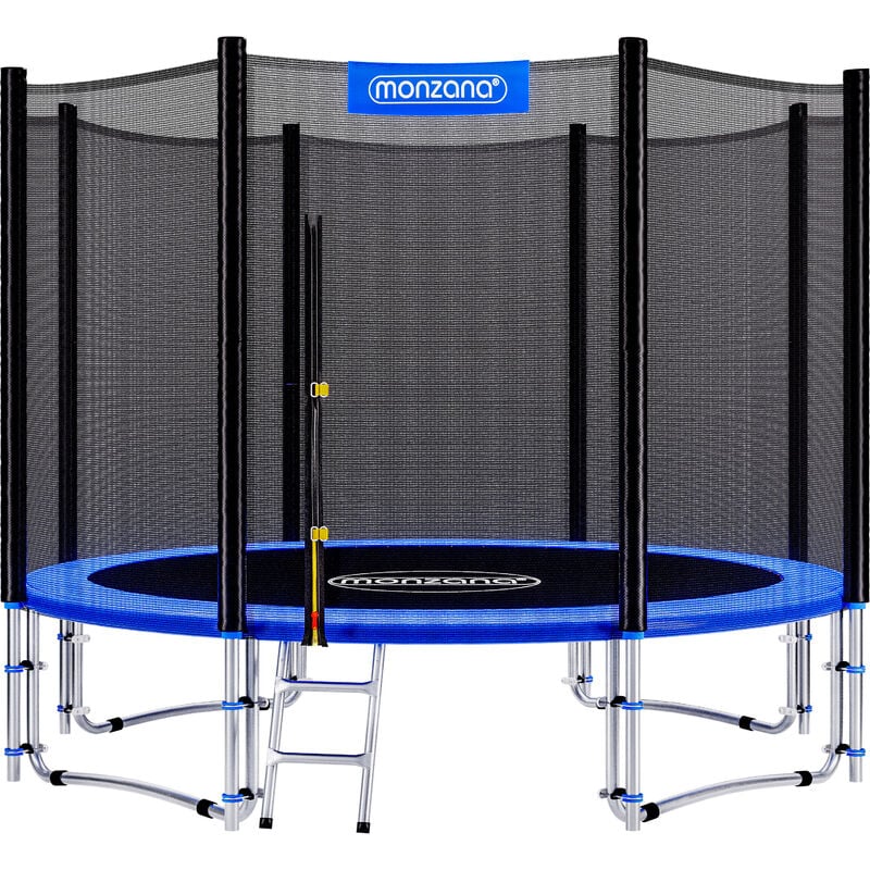 Trampoline extérieur rond Ø305cm max. 150kg set complet filet de sécurité porte d'entrée échelle poteaux trampoline jardin robuste accessoires