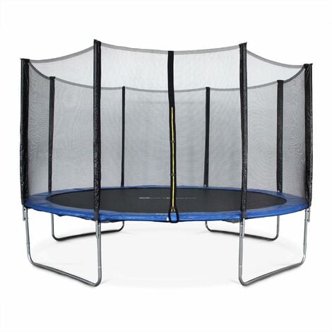 Trampoline Ø400cm - Mercure bleu avec son filet de protection - Trampoline de jardin 400cm 4m