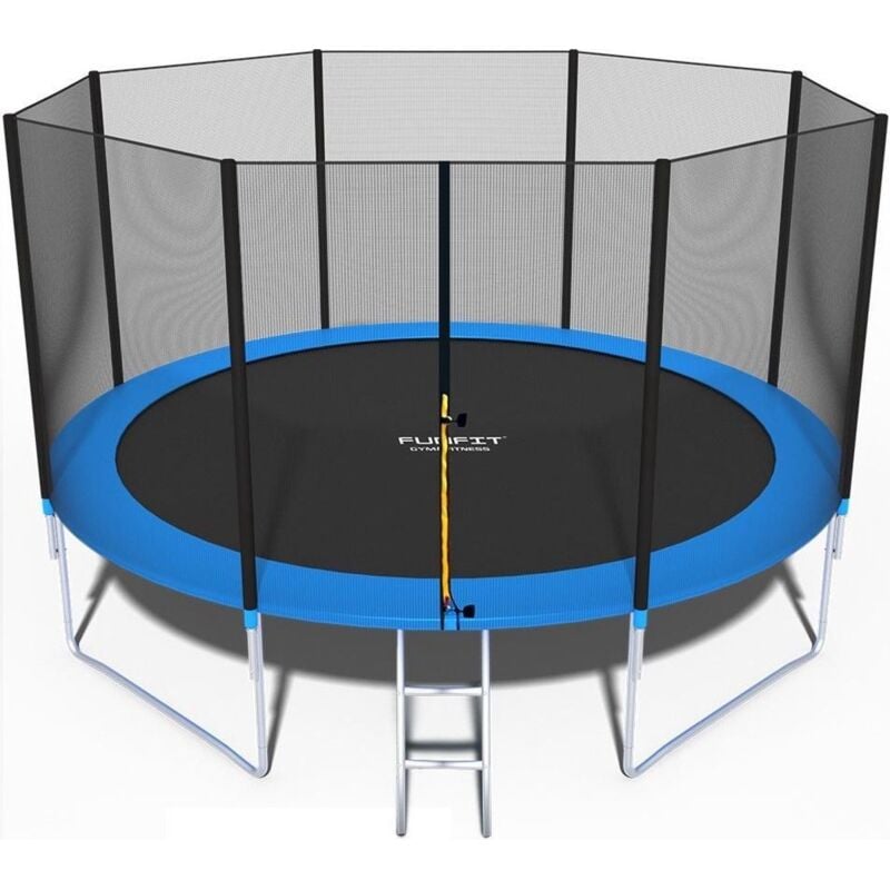 Trampoline - 404 cm - avec filet & échelle - jusqu'à 150 kg