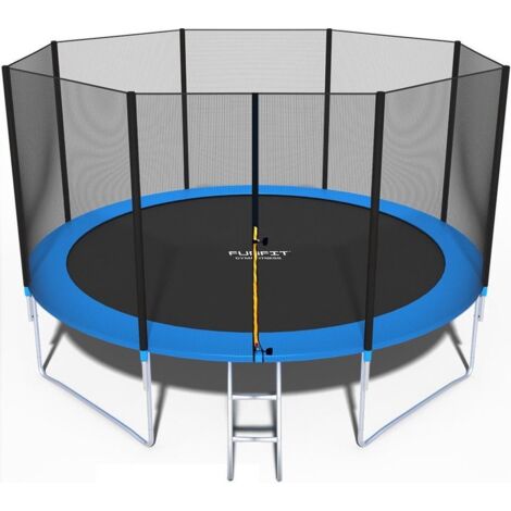 Trampoline - 404 cm - avec filet & échelle - jusqu'à 150 kg