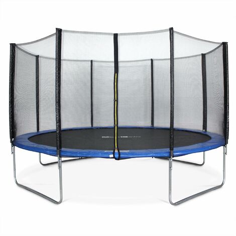 Trampoline Ø430cm - Vénus bleu avec son filet de protection - Trampoline de jardin 430cm 4m