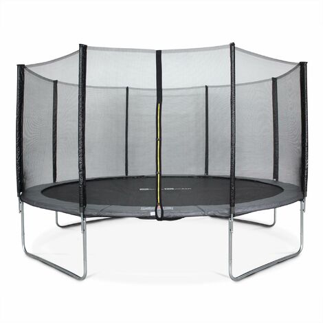Trampoline Ø430cm - Vénus gris avec son filet de protection - Trampoline de jardin 430 cm 4m