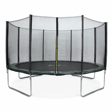 Trampoline Ø430cm - Vénus vert avec son filet de protection - Trampoline de jardin 430cm 4m