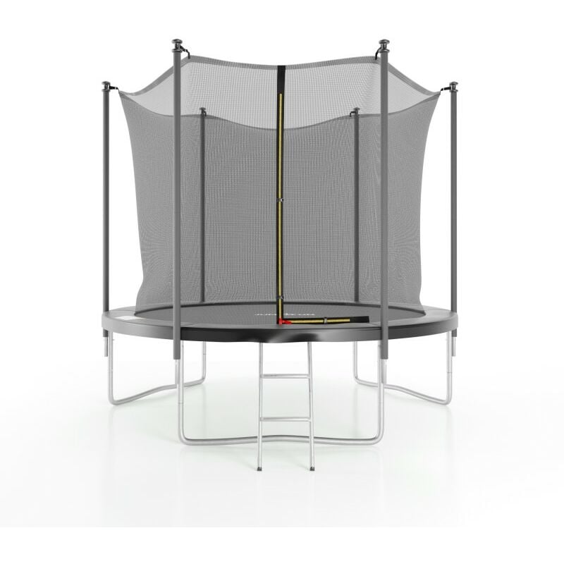 Trampoline de jardin ø244 cm- 8FT- Filet intérieur, Matelas de protection et Echelle