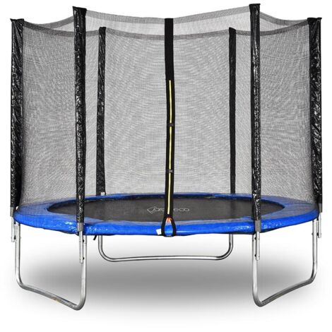 Trampoline Atlas Ø 2,44 m bleu – Structure en acier galvanisé – Filet de sécurité – Charge max 50 kg – Pour enfants à partir de 6 ans – Jardideco