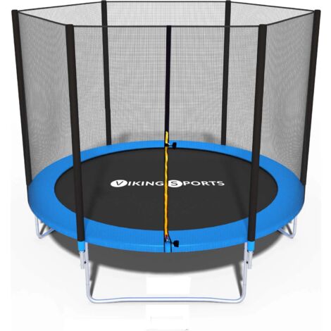 Trampoline - bleu - 252 cm - avec filet - jusqu'à 120 KG