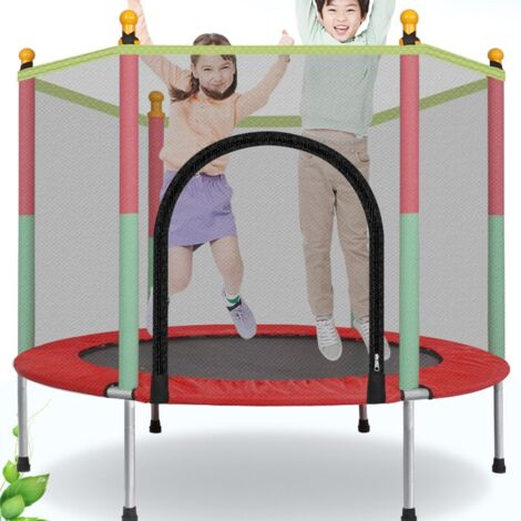 Trampoline de Jardin Enfant avec Filet de Securite 122 x 140 x 88cm