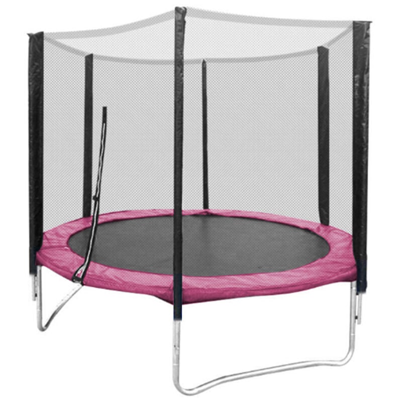 Aqrau - Trampoline de Jardin pour Enfants ø 1.82 m Trampoline Enfant avec Filet De Sécurité, Cadre en Acier, Ressorts galvanisés, Montage Facile