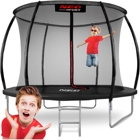 Trampoline de jardin profilé 10ft/312cm avec filet intérieur Neo-Sport