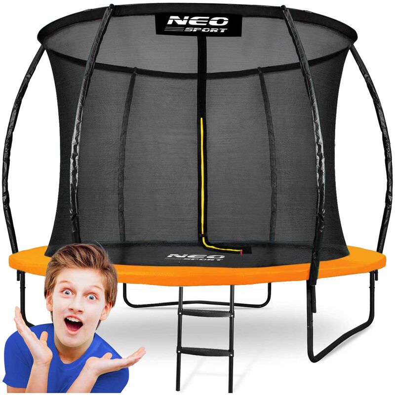Trampoline de jardin profilé 252 cm avec filet intérieur Neo-Sport