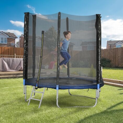 Trampoline d'extérieur avec filet de sécurité Ø180 cm pour enfants et adultes