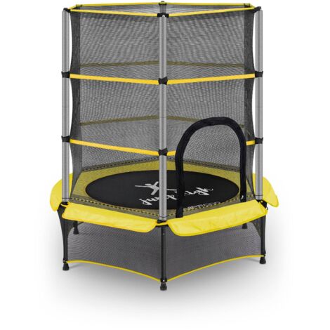 Trampoline D'Extérieur Pour Enfants Filet De Sécurité Jeu Jardin Élastique Jaune - Jaune