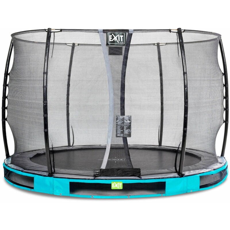Trampoline enterré exit Elegant ø305cm avec filet de sécurité Economy - bleu