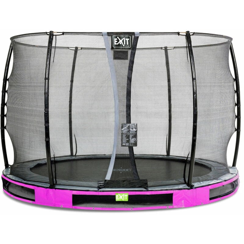Trampoline enterré exit Elegant ø305cm avec filet de sécurité Economy - violet