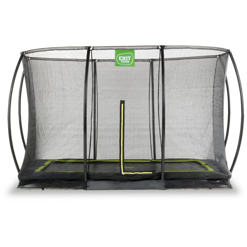 Exit Toys - Trampoline enterré exit Silhouette 214x305cm avec filet de sécurité - noir