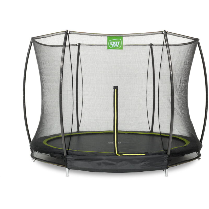 Trampoline enterré Silhouette ø 3,05 m avec filet de sécurité Noir Exit Toys