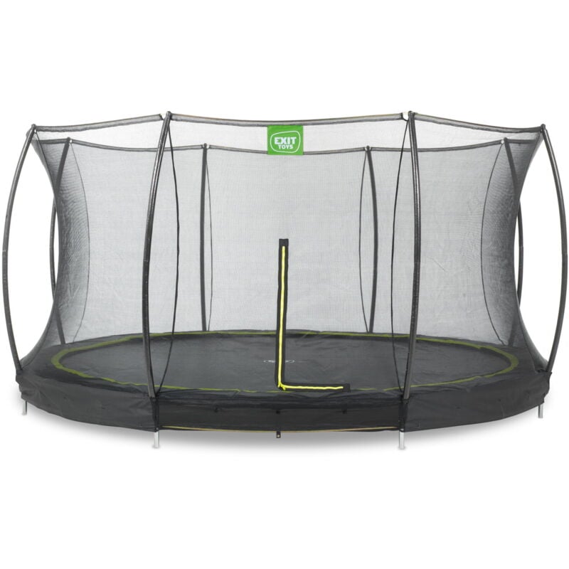 Exit Toys - Trampoline enterré exit Silhouette ø427cm avec filet de sécurité - noir