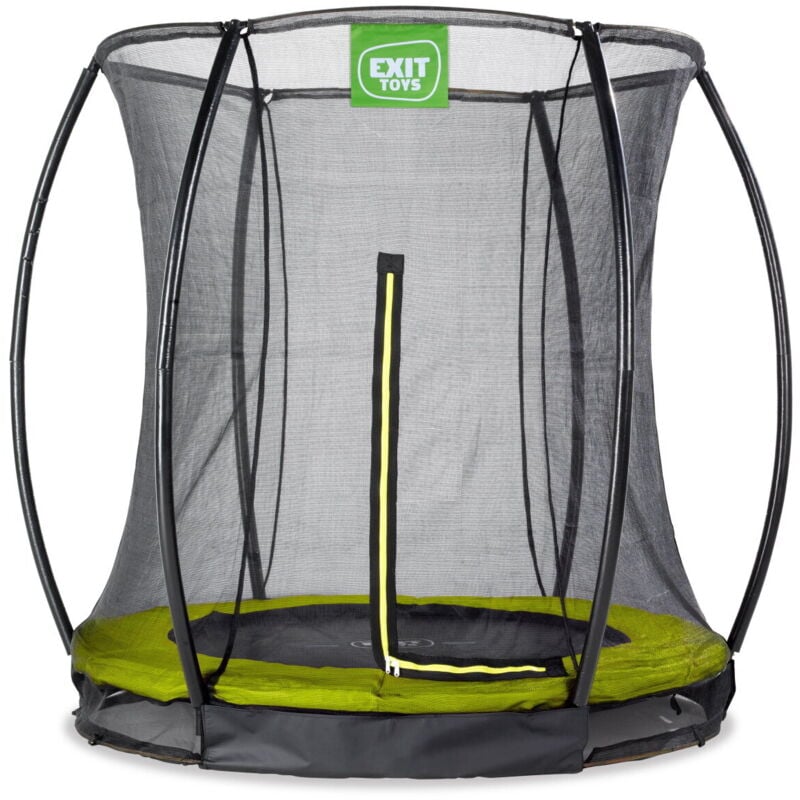 Exit Toys - Trampoline enterré exit Silhouette ø183cm avec filet de sécurité - vert