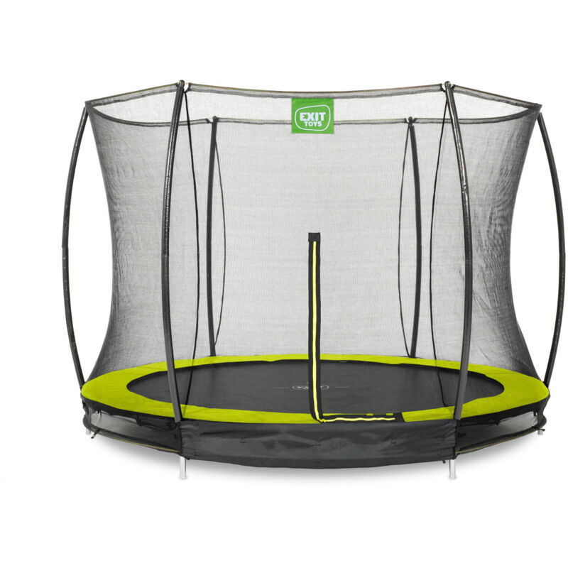 Exit Toys - Trampoline enterré exit Silhouette ø305cm avec filet de sécurité - vert