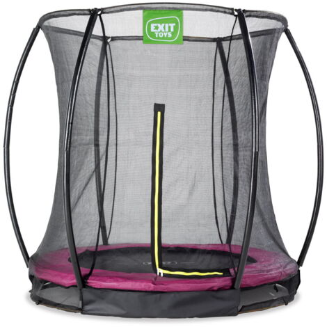 Trampoline enterré EXIT Silhouette ø183cm avec filet de sécurité - rose