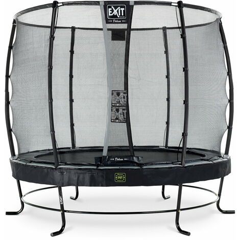 Trampoline EXIT Elegant Premium ø253cm avec filet de sécurité Deluxe - noir
