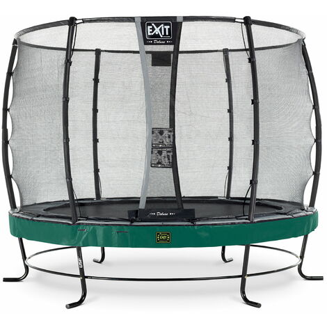 Trampoline EXIT Elegant Premium ø305cm avec filet de sécurité Deluxe - vert