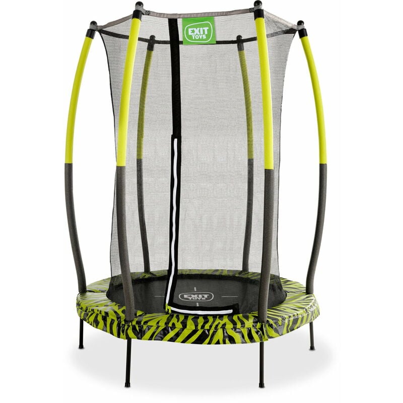 Trampoline exit Tiggy junior avec filet de sécurité ø140cm - noir/vert