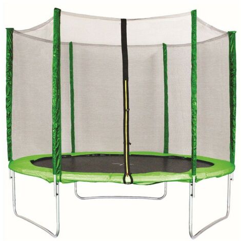 Trampoline Extérieur Ø 2,44 m 150 Kg Filet de sécurité 180cm Tapis de saut 6 Poteaux rembourrés