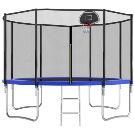 Trampoline extérieur 366 cm, structure renforcée et stable, design intégré, durable, adapté aux enfants et adultes