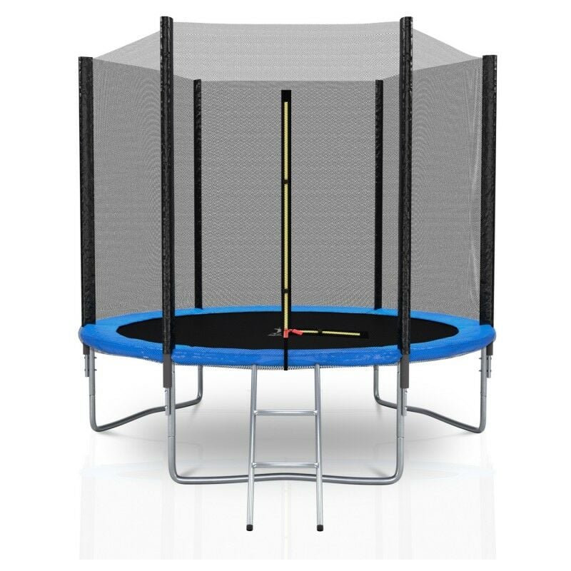 Trampoline extérieur Deluxe 8Ft / ø244cm Kaia Sports Trampoline de jardin avec Filet, mousse de protection et échelle