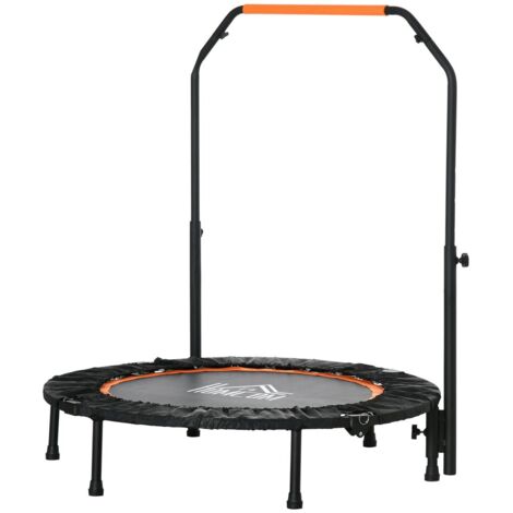 Trampoline-Fitness-Adulte-100kg-Pliable-Poignée-Réglable-Rebounder-Mini-102x102x123(cm)