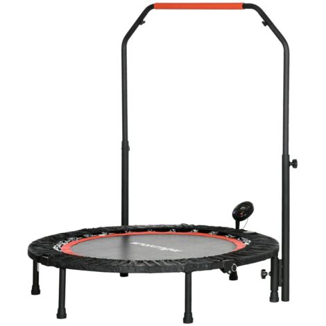 Trampoline-Fitness-Écran LCD-Maxi 102 cm-Poignée Réglable 4 Positions-Support 100 kg-102x102x123(cm)