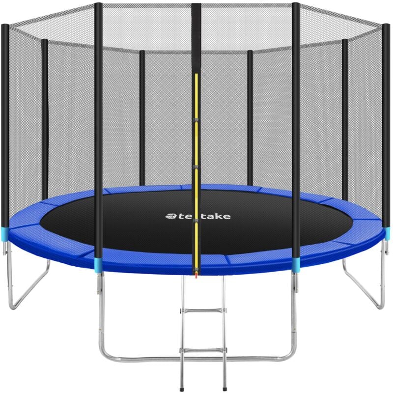 Tectake - Trampoline - with safety net, including entry ladder - 8ft trampoline, kids trampoline, garden trampoline - 396 cm