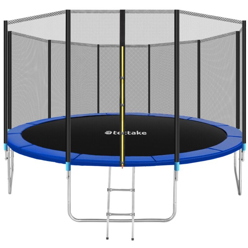 Tectake - Trampoline - with safety net, including entry ladder - 8ft trampoline, kids trampoline, garden trampoline - 427 cm