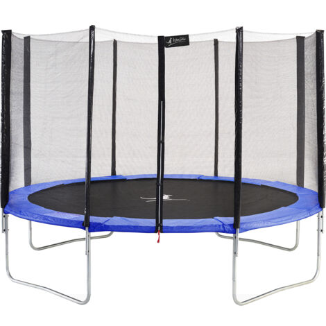 Trampoline KANGUI Bleu Ø 366 cm Enfant Filet sécurité Jardin CE NF EN71-14