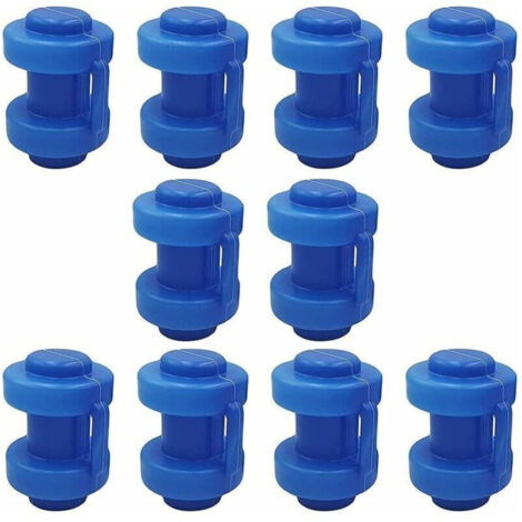 Trampoline Pole Caps, 10 Pieces Trampoline End Caps, Trampoline Pole Caps, Trampoline Caps, for Hook Pole End Caps, Safety Net, Replacement Part (Blue)