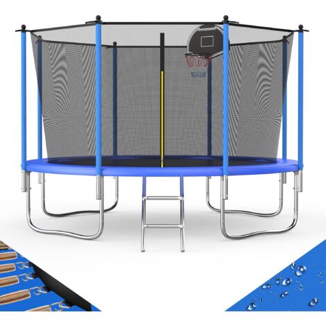 Trampoline pour enfants Ø366 cm, poids maximal supporté : 272 kg, bleu clair