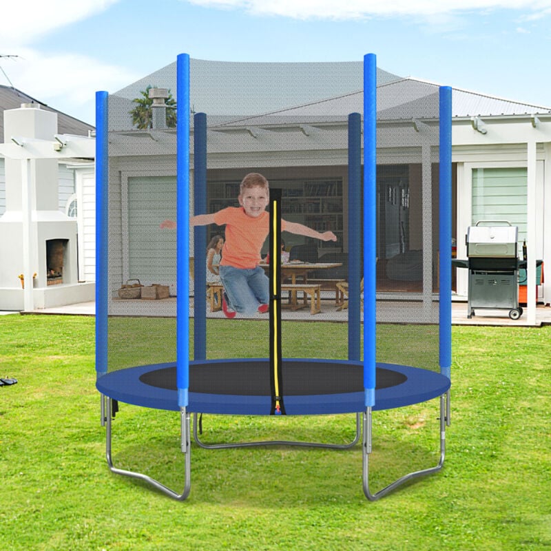 Trampoline pour enfants, ensemble de trampolines pour l'intérieur et l'extérieur, 6ft acier galvanisé ronde trampoline de jardin, trampoline pour