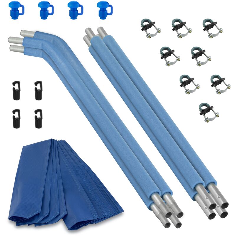 Trampoline Replacement Enclosure Safety Curved Bent Pole Set Includes Poles Foam Sleeves Covers Caps Clamps Set Of 4 Ubhwd Cps4