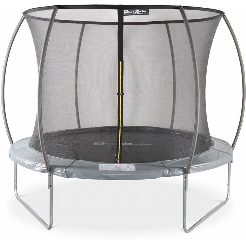 Trampoline rond Ø 305cm gris avec filet de protection intérieur - Mars Inner – Nouveau modèle - trampoline de jardin 3.05m 305 cm Design Qualité PRO