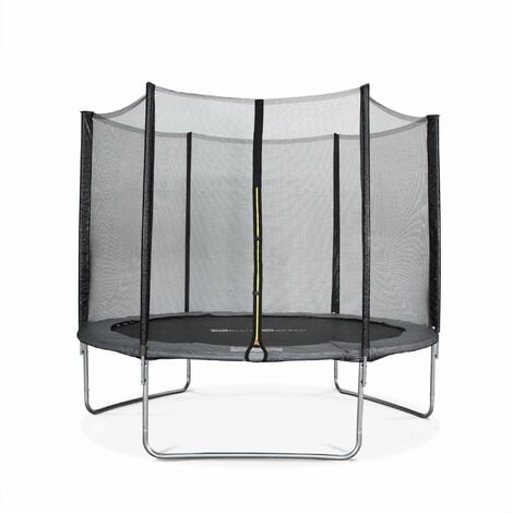 Trampoline rond Ø 305cm gris avec son filet de protection - Mars - Trampoline de jardin 3m 300 cm  Qualité PRO.  Normes EU