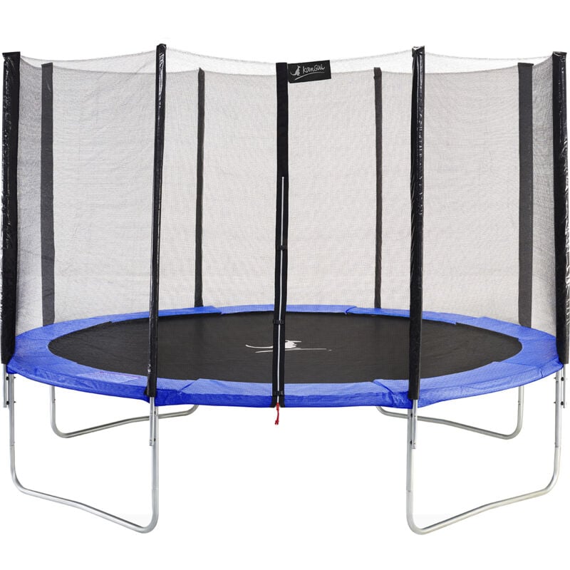Kangui - Trampoline rond Bleu Ø360cm avec filet de protection