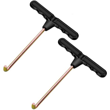 Trampoline Spring Hook, Spring Pulling Tool Hook, Escape Spring Hook, T-Hook, Trampoline Accessory Hand Tool, for Pulling Springs, 2 Pieces