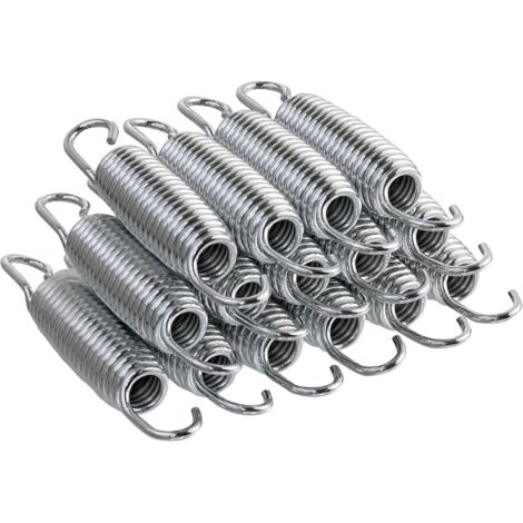 Trampoline Springs  Set of 15 Trampoline Replacement Springs  Heavy-Duty Galvanised, Metal Rust Resistant & Long-lasting Springs