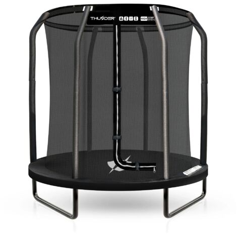 Trampoline THUNDER ELITE-BLACK 4,5FT 140cm pour enfants pack complet avec filet de sécurité